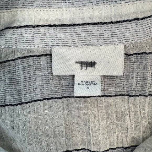 J. Jill Blue White Stripe Button Down Tunic Lightweight H17 - Picture 2 of 5